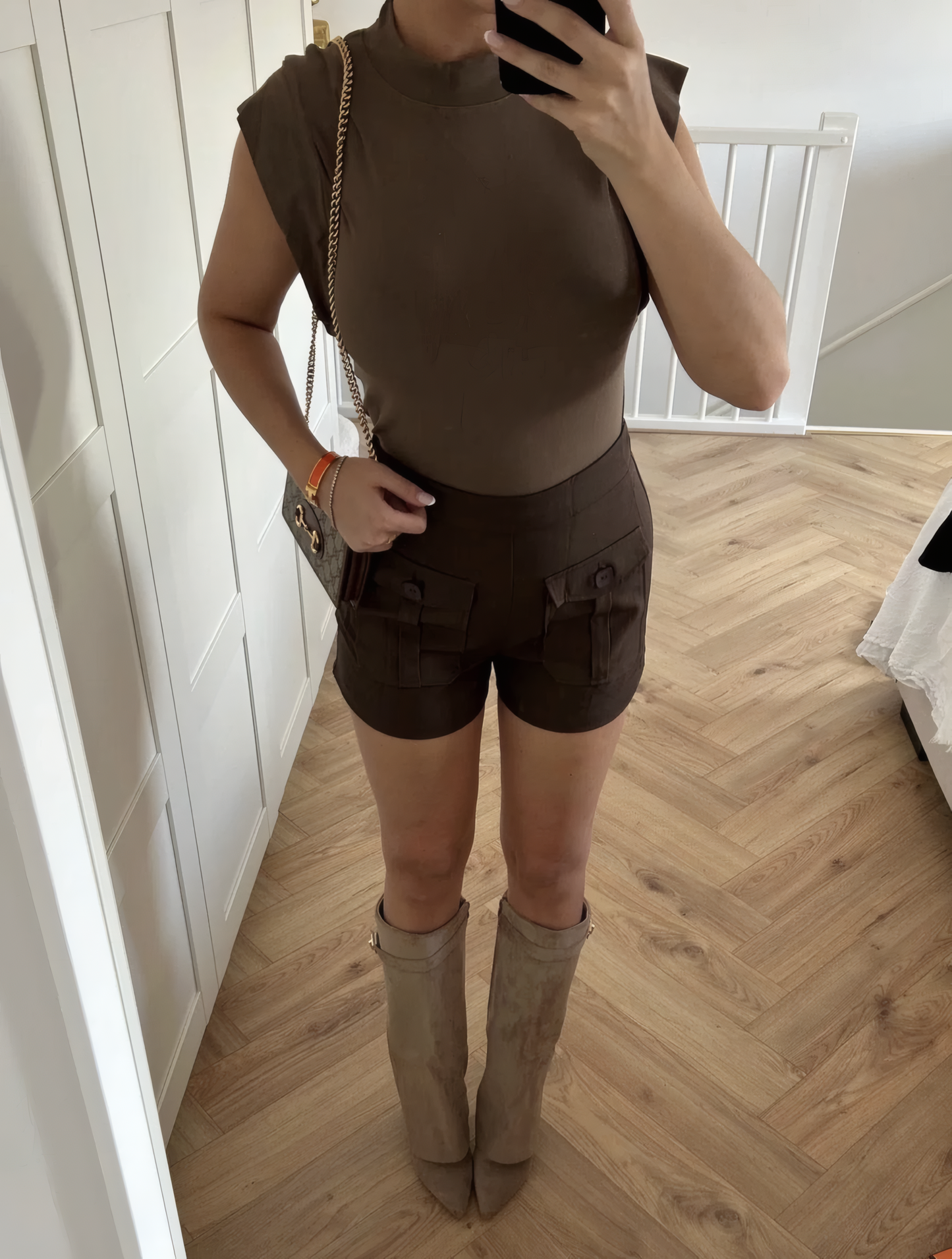 Amant Khaki Suede Boots