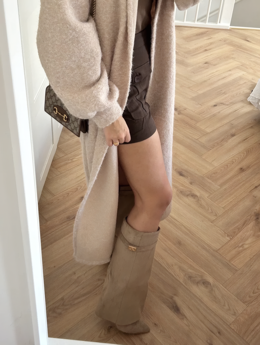 Amant Khaki Suede Boots